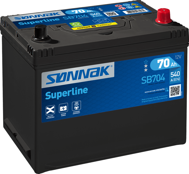 Sønnak Superline SB704 70Ah Kaldstart: 540 EN CCA