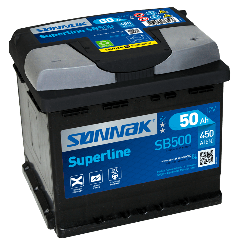 Sønnak Superline SB500 50Ah Kaldstart 450 EN  CCA